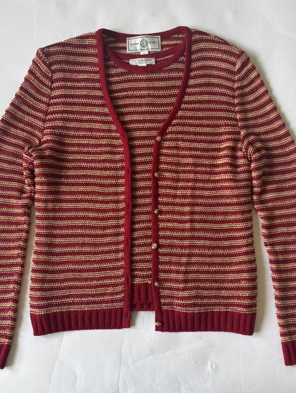st john striped sweater and sleeveless top set